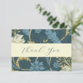 Elegante Bloemen En Ranken Bedankkaart (Staand voorkant)