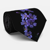 Elegante bloemen en vlinders stropdas (Opgerold)