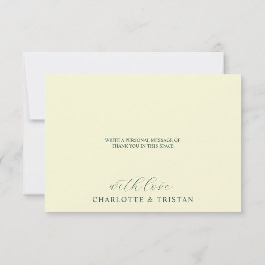 Elegante bloemen en wijnstokken bedankkaart (Achterkant)