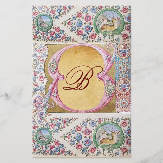 ELEGANTE BLOEMEN, ENGELEN, ROZE ROZEN, DIEREN MONO BRIEFPAPIER (Voorkant)