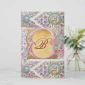 ELEGANTE BLOEMEN, ENGELEN, ROZE ROZEN, DIEREN MONO BRIEFPAPIER (Staand voorkant)