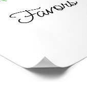Elegante bloemen favors poster (Hoek)