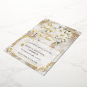 Elegante Bloemen Folie Uitnodiging (Gedraaid)