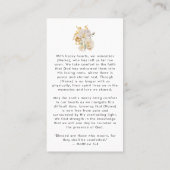 Elegante Bloemen Foto Begrafenis Gebed Kaart Visitekaartje (Achterkant)