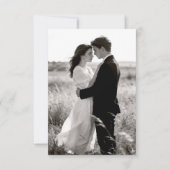 Elegante Bloemen Foto Bruiloft Save The Date (Achterkant)