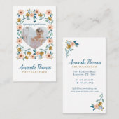 Elegante Bloemen Foto Hart Fotograaf Visitekaartje (Voorkant / Achterkant)