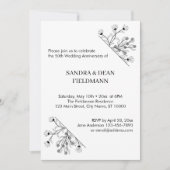 Elegante Bloemen Foto Huwelijk 50ste Jubileum Kaart (Voorkant)