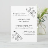 Elegante Bloemen Foto Huwelijk 50ste Jubileum Kaart (Staand voorkant)