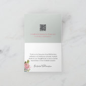 Elegante Bloemen Foto Link 90ste verjaardagsfeest Bedankkaart (Binnen)