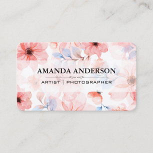 Elegante Bloemen   Fotograaf   Kunstenaar Visitekaartje