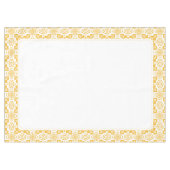 Elegante Bloemen Geel en Wit Modern Patroon Tafelkleed (Voorkant (Horizontaal))