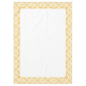 Elegante Bloemen Geel en Wit Modern Patroon Tafelkleed (Voorkant)