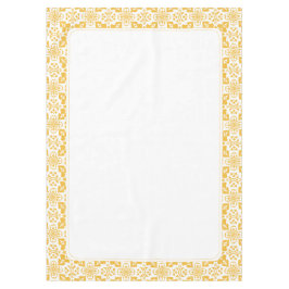 Elegante Bloemen Geel en Wit Modern Patroon Tafelkleed