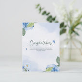 Elegante bloemen gefeliciteerd briefkaart (Staand voorkant)