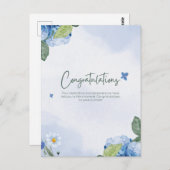 Elegante bloemen gefeliciteerd briefkaart (Voorkant / Achterkant)