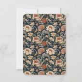 Elegante bloemen gepersonaliseerde briefpapier notitiekaartje (Achterkant)