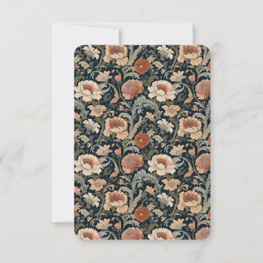 Elegante bloemen gepersonaliseerde briefpapier notitiekaartje (Achterkant)