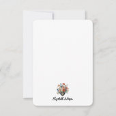 Elegante bloemen gepersonaliseerde briefpapier notitiekaartje (Voorkant)