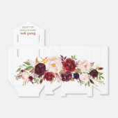 Elegante bloemen gepersonaliseerde bruiloft bedankdoosjes (Uitgevouwen)