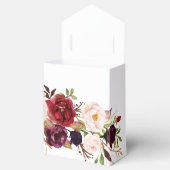 Elegante bloemen gepersonaliseerde bruiloft bedankdoosjes (Geopend)