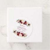 Elegante bloemen gepersonaliseerde bruiloft bedankjes labels (In situ)