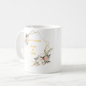 Elegante Bloemen Gepersonaliseerde Huwelijk Mok - (Voorkant links)