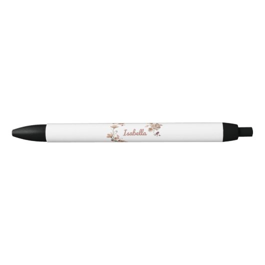 Elegante Bloemen Gepersonaliseerde Pen (Voorkant)