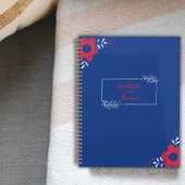 Elegante bloemen gepersonaliseerde planner