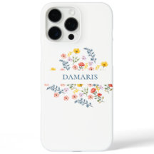 Elegante Bloemen Gepersonaliseerde Telefoonhoes