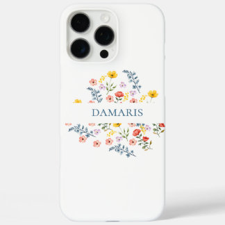 Elegante Bloemen Gepersonaliseerde Telefoonhoes iPhone 16 Pro Max Hoesje