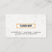 Elegante Bloemen / Gespikkeld Visitekaartje (Achterkant)