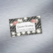 Elegante Bloemen / Gesprokkelde Krijt / Nachtlicht Magnetisch Visitekaartje (Voorbeeld)