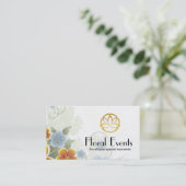 Elegante Bloemen | Gestileerd Bloem Logo Visitekaartje (Staand voorkant)