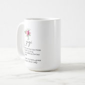 Elegante Bloemen Gigi Definition 15oz Koffie Mok (Voorkant links)