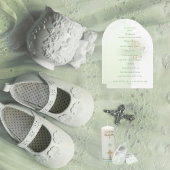 Elegante bloemen gloeiende kruis doop uitnodiging