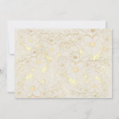 Elegante  Bloemen Goud Bruiloft Save The Date (Achterkant)