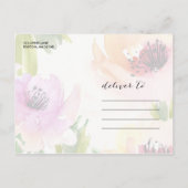 Elegante bloemen goud | Save the date Aankondigingskaart (Achterkant)