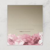 Elegante bloemen | Gouden tafel plaats kaarten Plaatskaartje (Buitenkant ongevouwen)