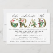 ELEGANTE BLOEMEN GRADUATIE PARTY UITNODIGING (Voorkant)