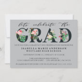  ELEGANTE BLOEMEN GRADUATIE PARTY UITNODIGING (Voorkant)