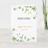 Elegante Bloemen Haar Geloften Trouwkaart Feestdagen Kaart (Voorkant)