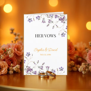 Elegante Bloemen Haar Geloften Trouwkaart Feestdagen Kaart