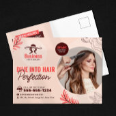 Elegante Bloemen Haar Salon Hair Stylist Make-up A Briefkaart