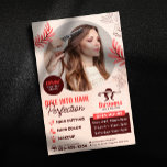 Elegante Bloemen Haar Salon Hair Stylist Make-up A Flyer<br><div class="desc">Verhoog de marketing van uw salon met deze chique en moderne flyer sjabloon. Met een stijlvol ontwerp met elegante bloemenaccenten,  is het perfect voor het promoten van uw haarknippen,  kleuren en make-updiensten. Pas het gemakkelijk aan met uw bedrijfsinformatie en trek nieuwe cliënten aan!</div>