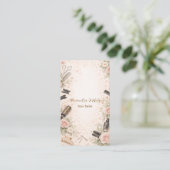 Elegante Bloemen Haarstudio Zakelijk Visitekaartje (Staand voorkant)
