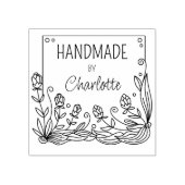 Elegante Bloemen Handgemaakte Rubber Stamp Rubberstempel (Afrduk)