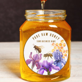 Elegante bloemen Honing Jar Bee Label
