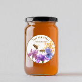 Elegante bloemen Honing Jar Bee Label