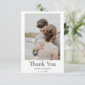 Elegante Bloemen Huwelijk Dank u Kaart met Customi (Staand voorkant)