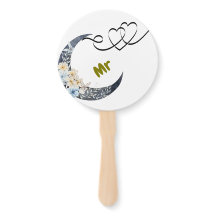 Elegante Bloemen Huwelijk Hand Fan – Mr & Mrs Desi